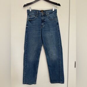 LEE DARK WASH CLASSIC VINTAGE STYLE STRAIGHT LEG JEANS SZ 29”